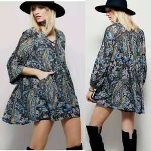 Free People Rain or Shine Paisley Tunic